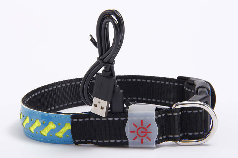 LED Engraved Leather Dog Collar – Stylish & Safe at Night