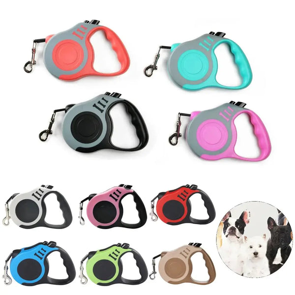 Retractable Nylon Dog Leash – Durable, Tangle-Free & Adjustable Length